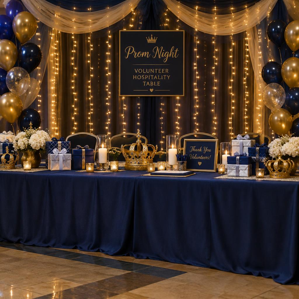 A volunteer placing a tiara on an honored guest